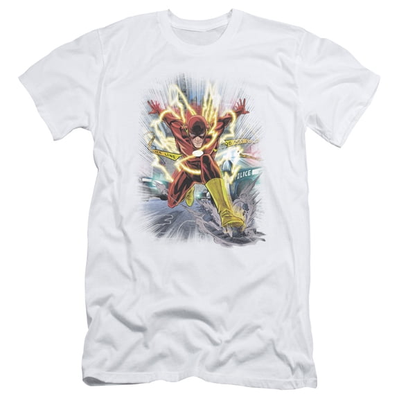 Jla - Brightest Day Flash - Slim Fit Short Sleeve Shirt - Large