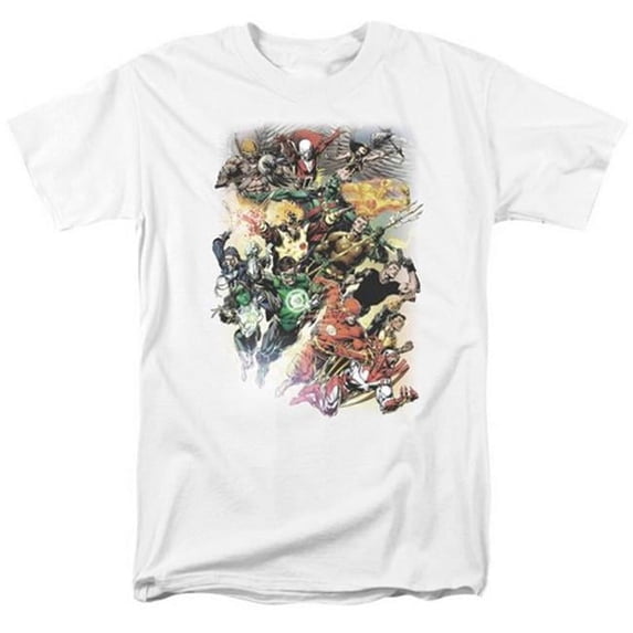 Jla-Brightest Day No. 0 Short Sleeve Adult 18-1 Tee- White - 2X