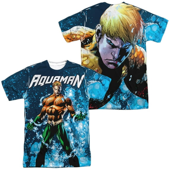 JLA Bubbles Everywhere Unisex Adult Sublimated Costume T Shirt (Front/Back), Small Multicolor