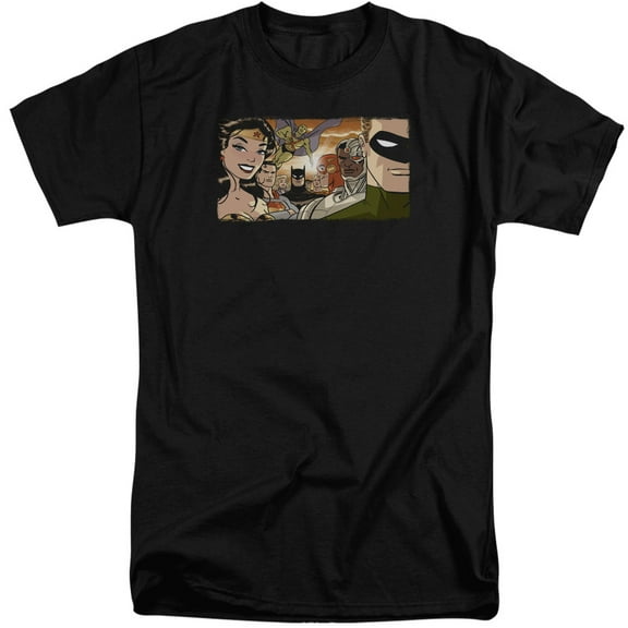 Jla - Cinematic League - Tall Fit Short Sleeve Shirt - XXX-Large