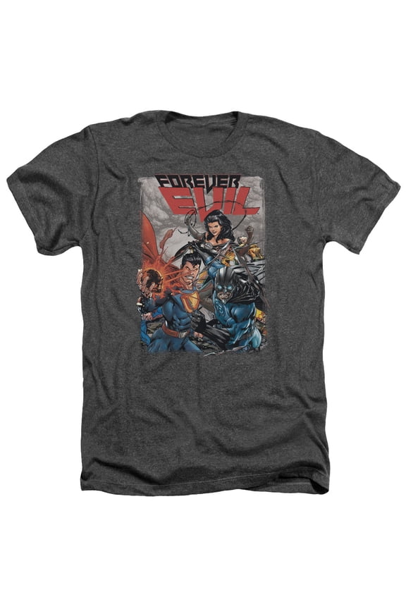 Jla - Crime Syndicate - Heather Short Sleeve Shirt - XX-Large