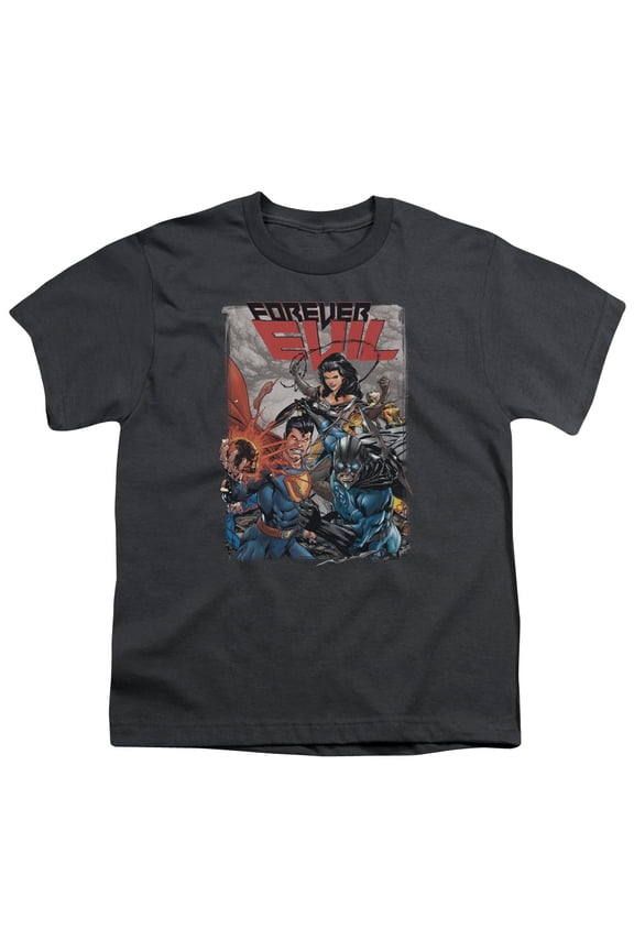 Jla - Crime Syndicate - Youth Short Sleeve Shirt - X-Large