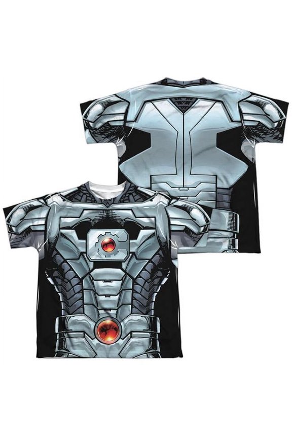 Jla - Cyborg (Front/Back Print) - Youth Short Sleeve Shirt - Large