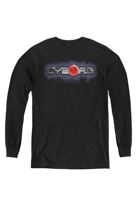 Jla - Cyborg Title - Youth Long Sleeve Shirt - Large