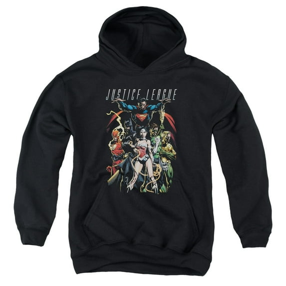 Jla - Dark Days - Youth Hooded Sweatshirt - Large