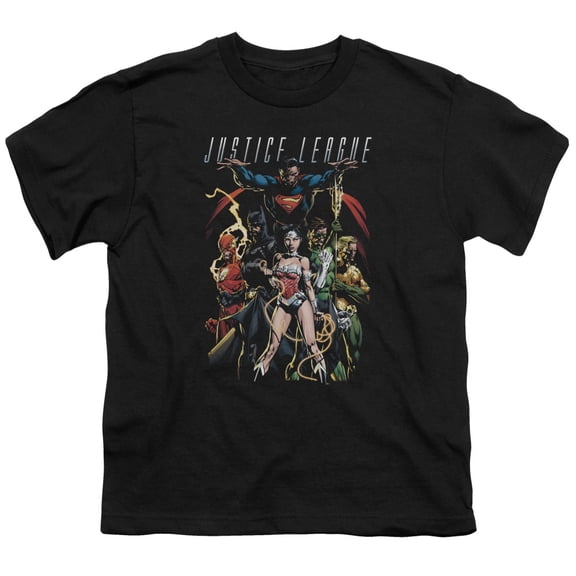 Jla - Dark Days - Youth Short Sleeve Shirt - Small