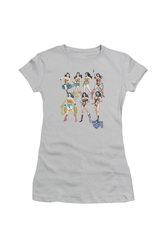 Jla - Decades Later - Juniors Teen Girls Cap Sleeve Shirt - X-Large