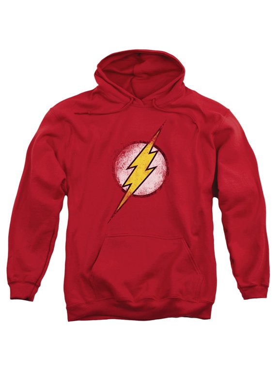Jla - Destroyed Flash Logo - Pull-Over Hoodie - Medium