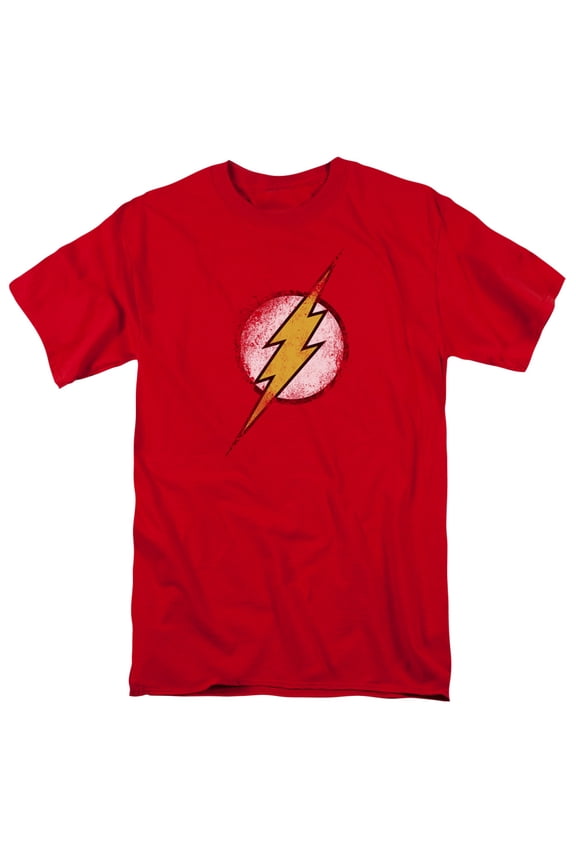 JLA T-Shirt Destroyed Flash Logo Unisex Graphic Tee For Men & Women