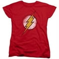 thumbnail image 1 of Jla-Destroyed Flash Logo Short Sleeve Womens Tee, Red - 2X, 1 of 1
