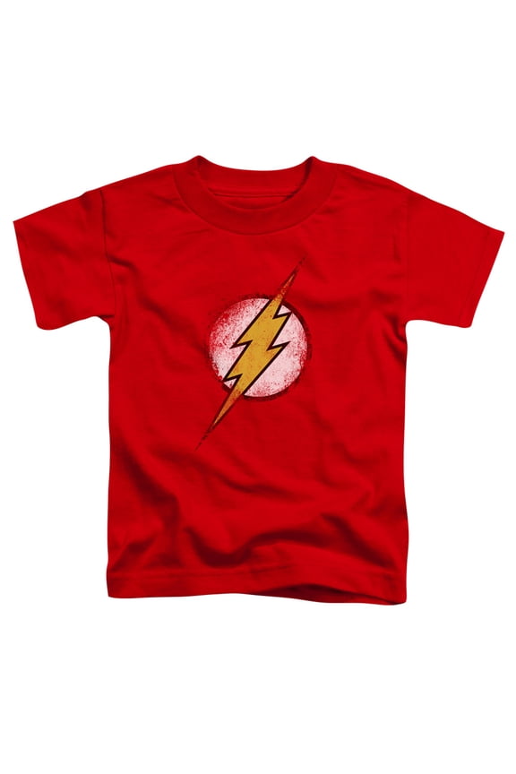 Justice League Destroyed Flash Logo Little Boys Shirt