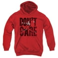 thumbnail image 1 of Jla - Donâ€™T Care - Youth Hooded Sweatshirt - Small, 1 of 2