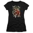 thumbnail image 1 of JLA Justice League Electric Run S/S Junior Women's T-Shirt Sheer Black, 1 of 2