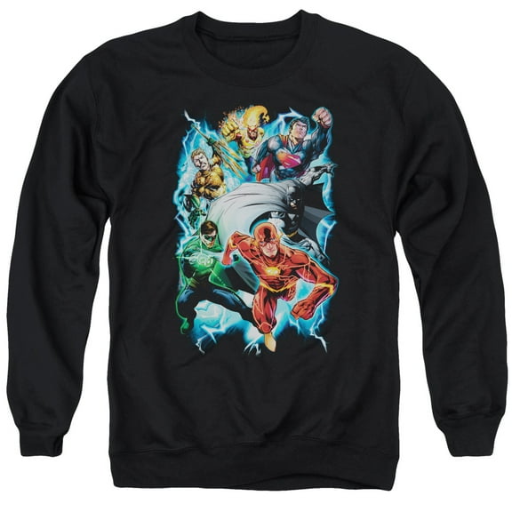 Jla - Electric Team - Crewneck Sweatshirt - Medium