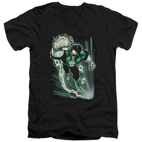 Jla - Emerald Energy - Slim Fit V Neck Shirt - Small
