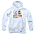 thumbnail image 1 of Jla - Evildoers Beware - Youth Hooded Sweatshirt - X-Large, 1 of 2