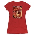 thumbnail image 1 of JLA Justice League Fastest Man Alive S/S Junior Women's T-Shirt Sheer Red, 1 of 2