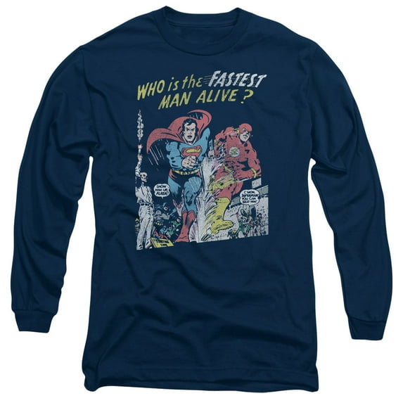 Jla - Fastest Man - Long Sleeve Shirt - Medium