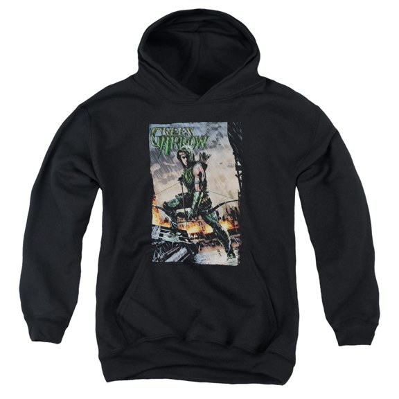 Jla - Fire And Rain - Youth Hooded Sweatshirt - X-Large