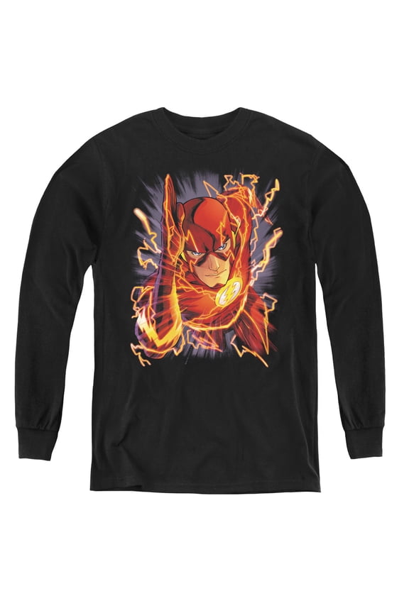 Jla - Flash #1 - Youth Long Sleeve Shirt - Small