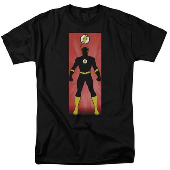 Jla-Flash Block Short Sleeve Adult 18-1 Tee- Black - Small