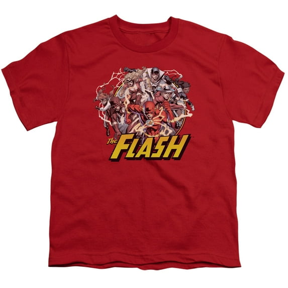 Jla - Flash Family - Youth Short Sleeve Shirt - Small