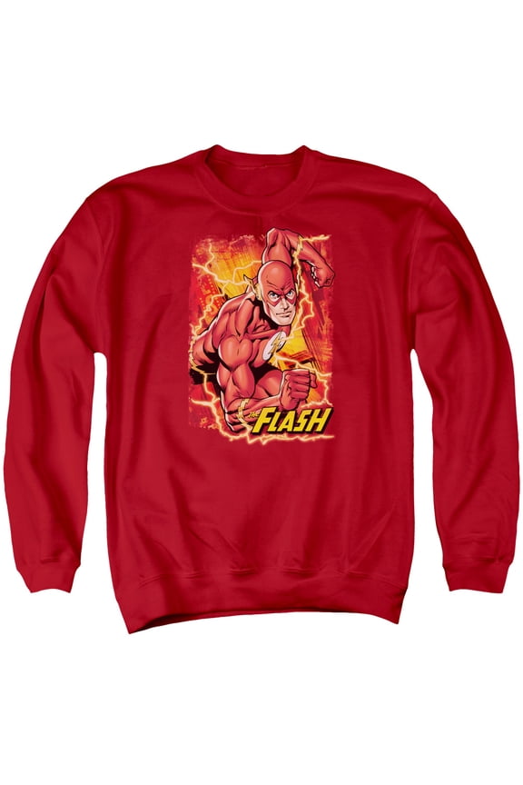Jla - Flash Lightning - Crewneck Sweatshirt - Medium