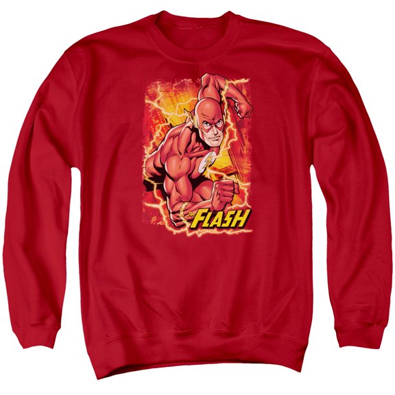 Jla - Flash Lightning - Crewneck Sweatshirt - X-Large