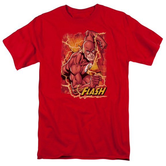 Jla - Flash Lightning - Short Sleeve Shirt - Large