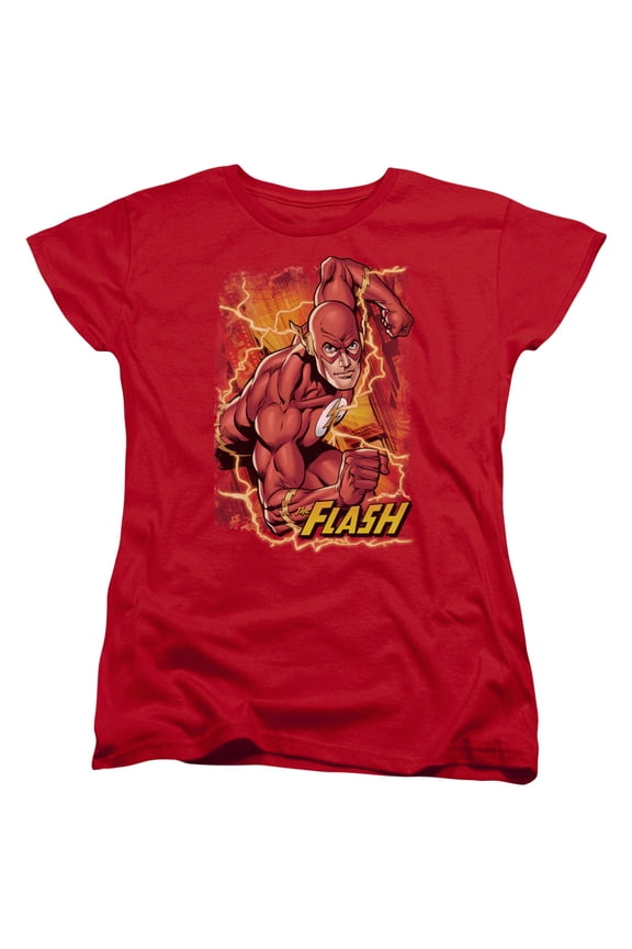 Jla - Flash Lightning - Women's Short Sleeve Shirt - XX-Large