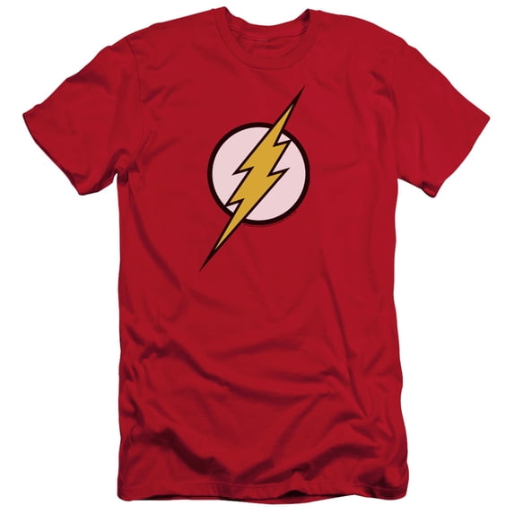 Jla - Flash Logo - Slim Fit Short Sleeve Shirt - X-Large
