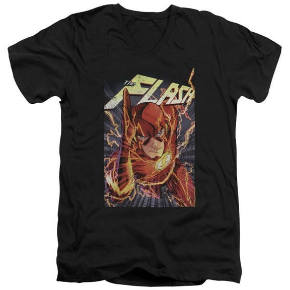 Jla - Flash One - Slim Fit V Neck Shirt - Medium