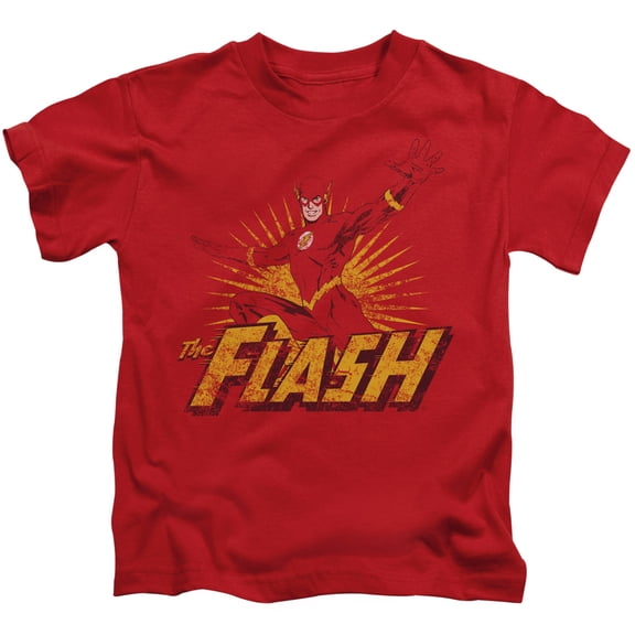 Jla Flash Rough Distress Little Boys Juvy Shirt