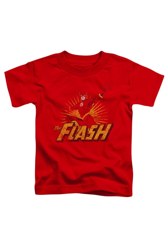 Jla Flash Rough Distress Little Boys Toddler Shirt
