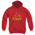 thumbnail image 1 of Jla - Flash Rough Distress - Youth Hooded Sweatshirt - Small, 1 of 2