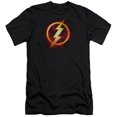 thumbnail image 1 of JLA Justice League Flash Title S/S Adult 30/1 T-Shirt Black, 1 of 2