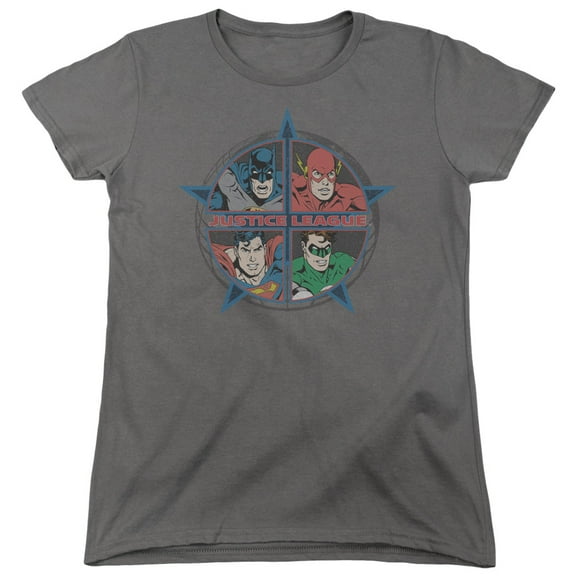 Jla - Four Heroes - Women's Short Sleeve Shirt - X-Large