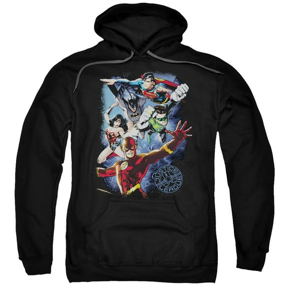 Jla - Galactic Attack Color - Pull-Over Hoodie - X-Large