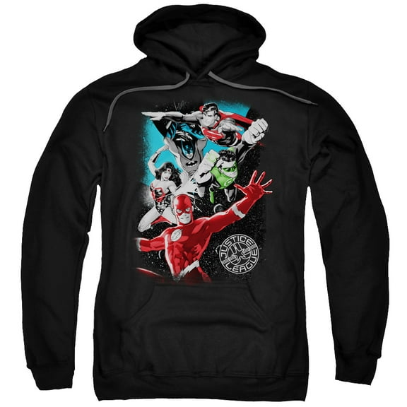 Jla - Galactic Attack - Pull-Over Hoodie - Large