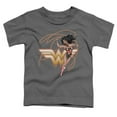 thumbnail image 1 of Trevco Sportswear JLA696-KT-1 JLA Glowing Lasso Toddler Short Sleeve T-Shirt, Charcoal - Large 4T, 1 of 2