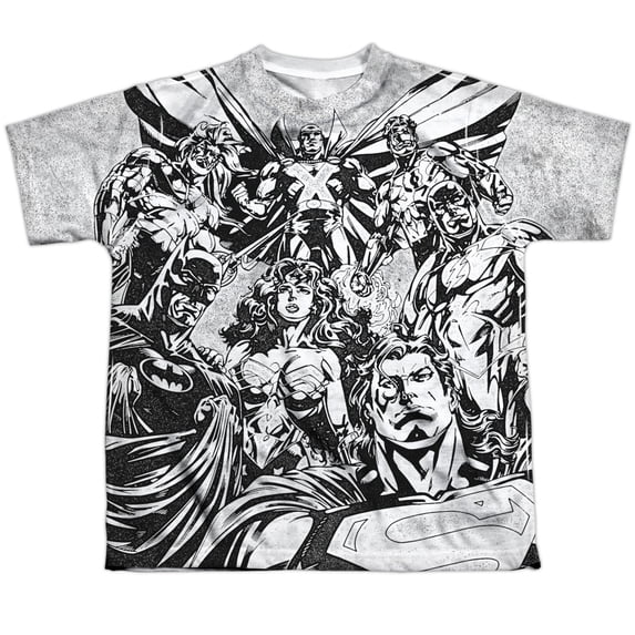 Jla - Graphic Gathering - Youth Short Sleeve Shirt - Small