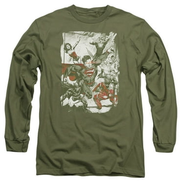 Jla - Green And Red - Long Sleeve Shirt - Small
