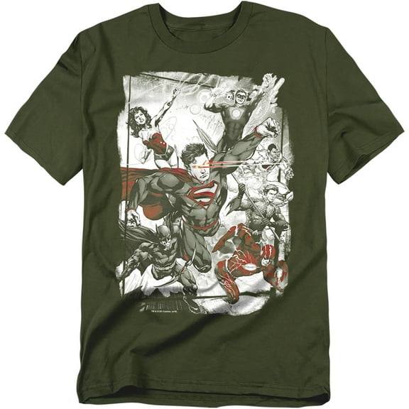 JLA T-Shirt Green And Red Unisex Graphic Tee For Men & Women