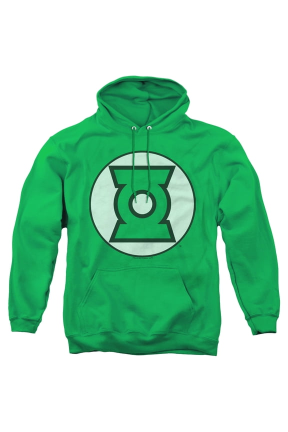 Jla - Green Lantern Logo - Pull-Over Hoodie - Large