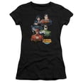 thumbnail image 1 of JLA Justice League Group Portrait S/S Junior Women's T-Shirt Sheer Black, 1 of 2