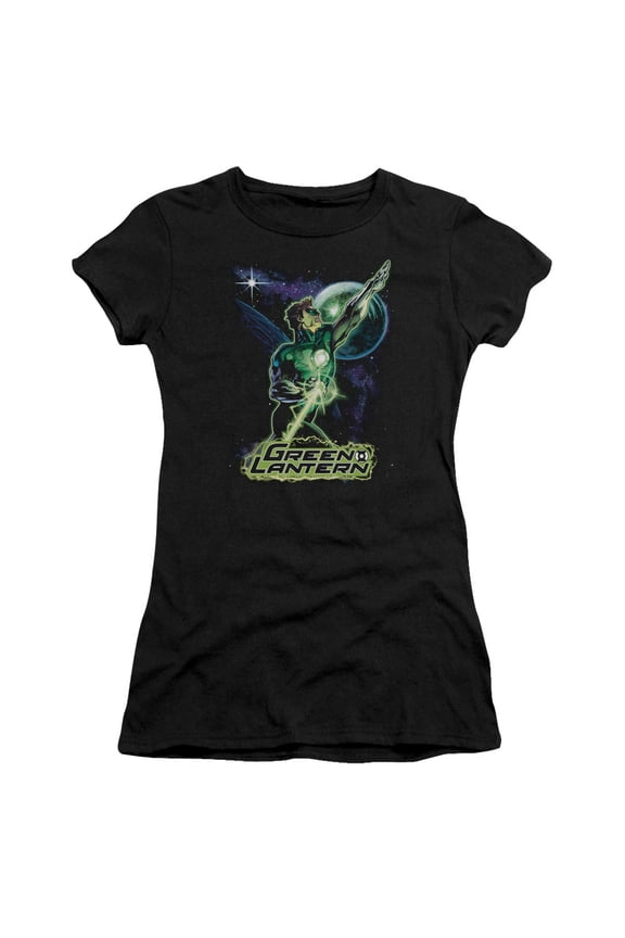 Jla - Hal Galaxy - Juniors Teen Girls Cap Sleeve Shirt - Medium