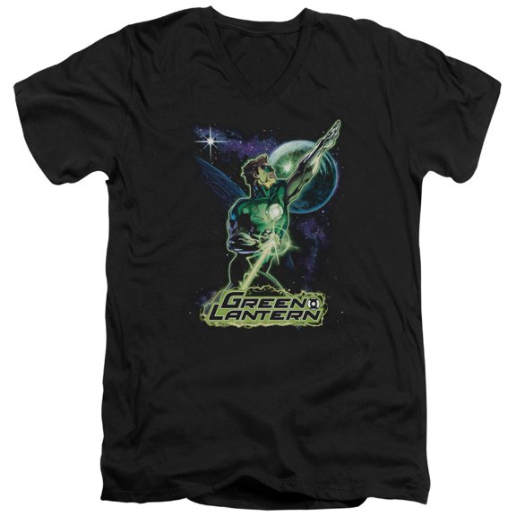 Jla - Hal Galaxy - Slim Fit V Neck Shirt - Large