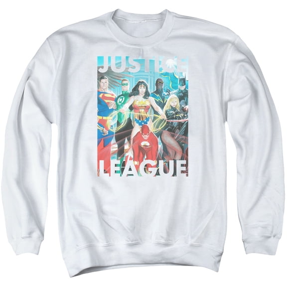 Jla - Hall Of Justice - Crewneck Sweatshirt - Large