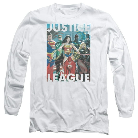 Jla - Hall Of Justice - Long Sleeve Shirt - XX-Large