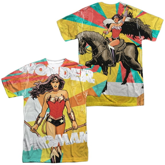JLA Hands Full Unisex Adult Sublimated Costume T Shirt (Front/Back), X-Large Multicolor